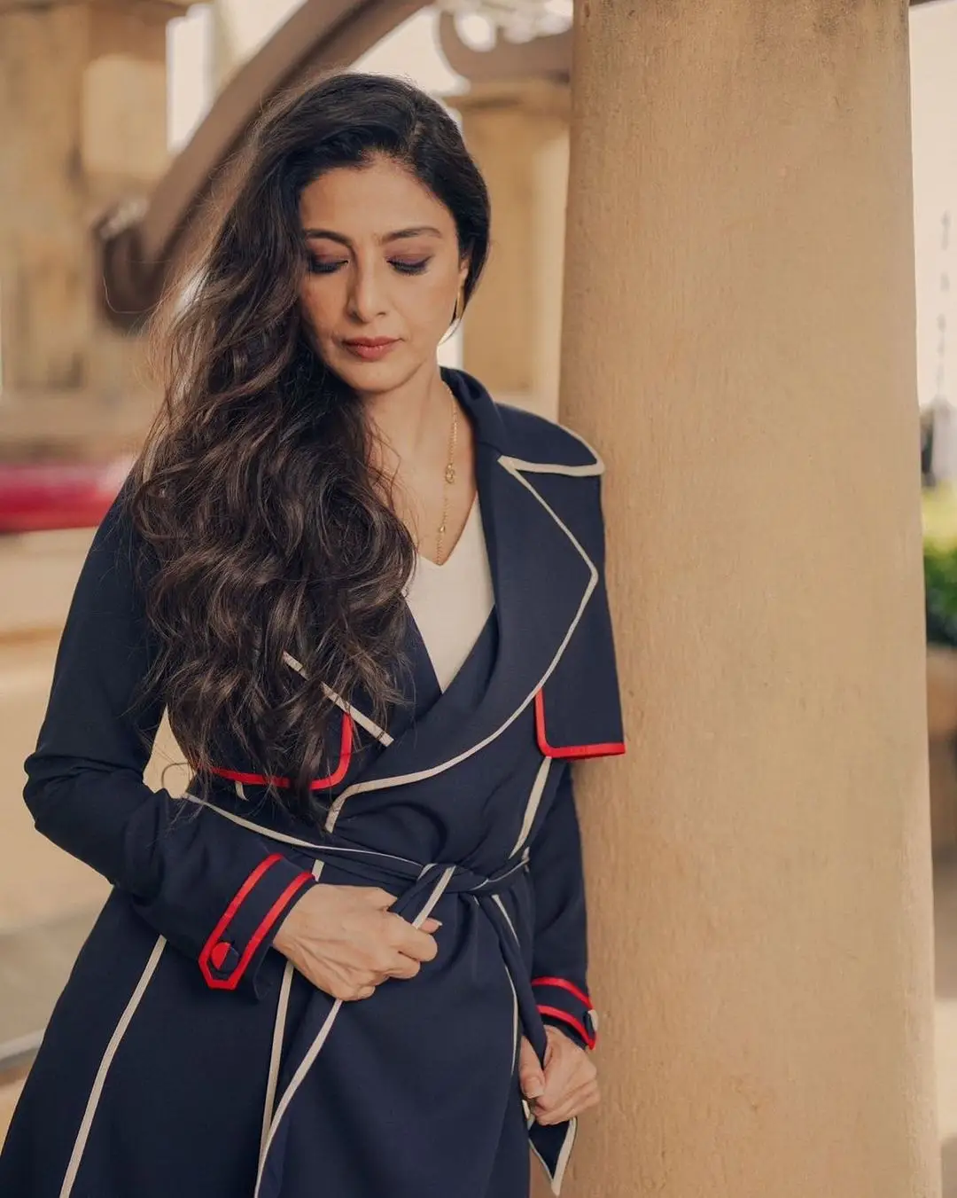 Indian Actress Tabu In Beautiful Long Hair Smiling Face